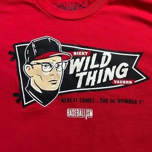 Baseballism Wild Thing (Major League) men’s tee size small